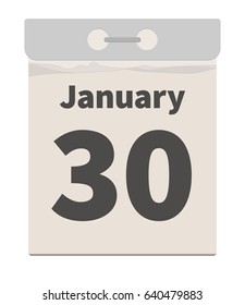 Vector illustration, January 30