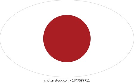 vector illustration of Japan flag