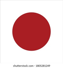 vector illustration of Japan flag