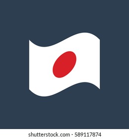vector illustration of Japan flag