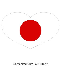 vector illustration of Japan flag