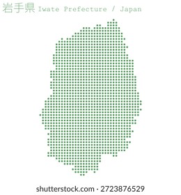 Vektorgrafik: Japan, IWATE-Präfektur Karte
