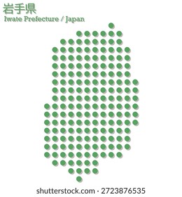 Vektorgrafik: Japan, IWATE-Präfektur Karte