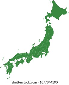 vector illustration of Japan map