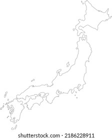 Vector Illustration of Japan map