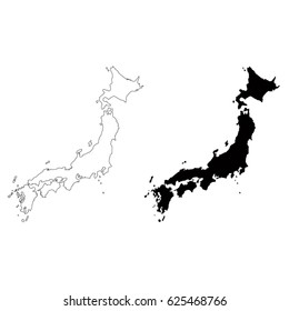vector illustration of Japan map