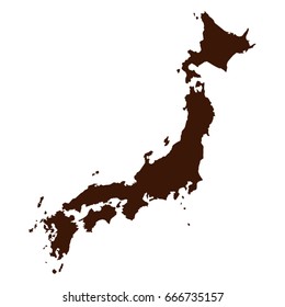 vector illustration of Japan map