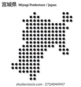 Vektorgrafik: Japan, MIYAGI-Präfektur
