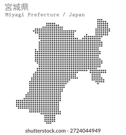 Vektorgrafik: Japan, MIYAGI-Präfektur
