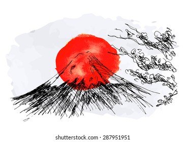 Vector illustration with Japan motive