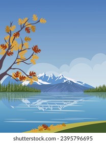 Vector illustration. Japan, travel poster, banner, travel postcard. Design for cover, packaging. Cartoon style, flat design.