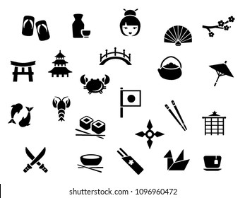 Vector illustration of a Japanese Culture Objects Set