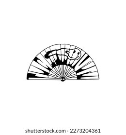 vector illustration of japanese fan concept