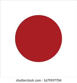 vector illustration of Japanese flag