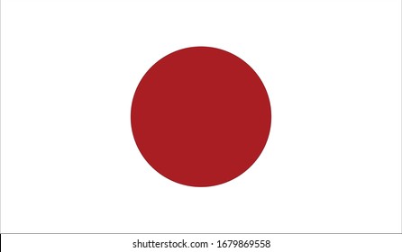ilustración vectorial de la bandera japonesa