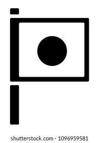 Vector illustration of a Japanese Flag Icon