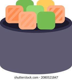 Vector illustration of Japanese food - gunkan.