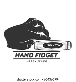 Vector illustration of a Japanese hand fidget. A traditional Japanese toy. Hand tricks. Icons, shortcuts, banners, brochures, business templates. Vector illustration isolated on white background.