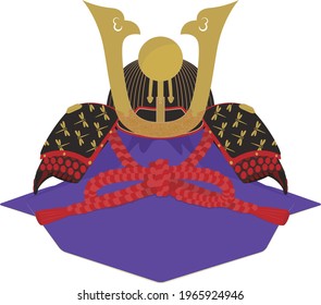 Vector illustration of Japanese kabuto #01