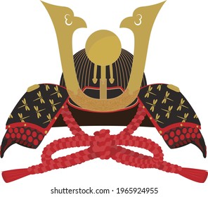 Vector Illustration Of Japanese Kabuto #02