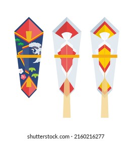 Vector illustration of Japanese New Year object "Noshi".