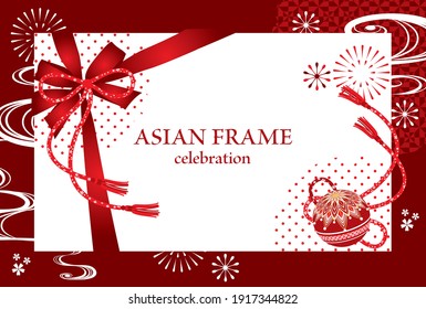 Vector illustration of Japanese pattern and Asian celebration