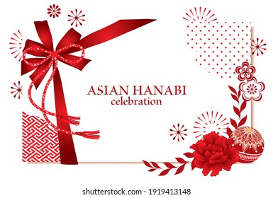 Vector illustration of Japanese pattern and Asian celebration