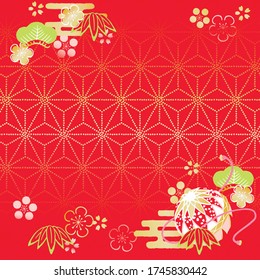 Vector illustration of Japanese pattern background