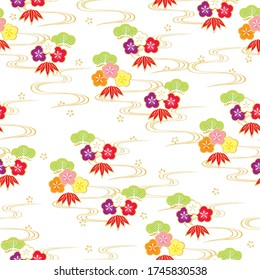 Vector illustration of Japanese pattern background
