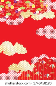 Vector illustration of Japanese pattern background