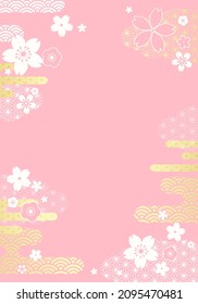 Vector illustration of Japanese pattern clouds and flowers

translation: sakura (cherry-blossom) 