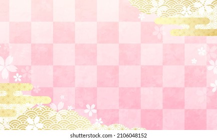 Vector illustration of Japanese pattern flowers and clouds

translation: sakura (cherry-blossom) 