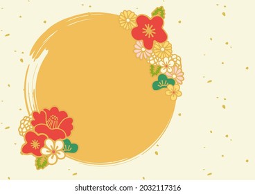 Vector illustration of a Japanese pattern in the style of Japanese paper