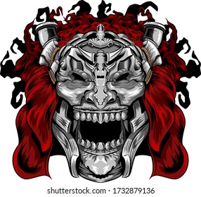 Ilustración vectorial del samurai japonés, perfecto para camisetas de diseño, pegatinas, cascos y otros