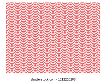 Vector illustration, Japanese seamless pattern background