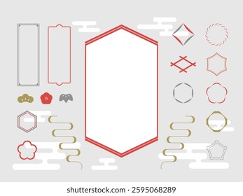 Vector illustration of Japanese style background material