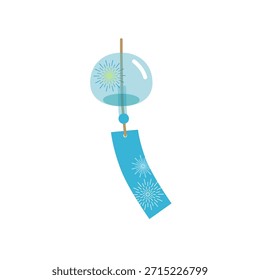 Ilustração vetorial do vento japonês verão Chime Furin