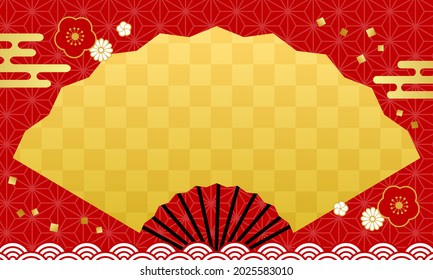 Vector illustration of Japanese-style banner for New Year sale (background)