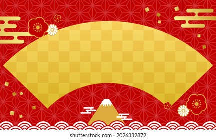 Vector illustration of Japanese-style banner for New Year sale (background)