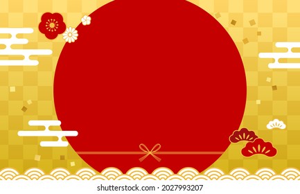 Vector illustration of Japanese-style banner for New Year sale (background)