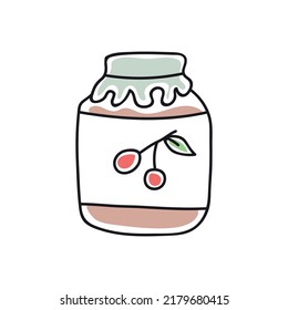 Vektorgrafik von Marmelade im Doodle-Stil