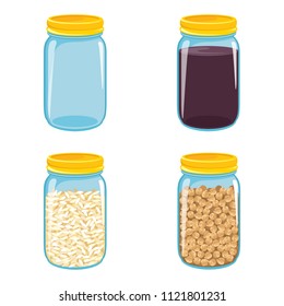 Vector Illustration Of Jars
