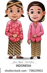 Vector illustration, Javanese traditional  clothing