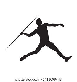 Ilustración vectorial de la silueta deportiva de Javelin