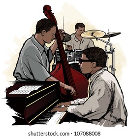 Vector illustration of a jazz band