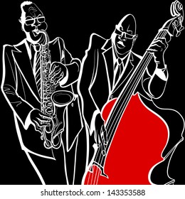 Vector illustration of a Jazz band