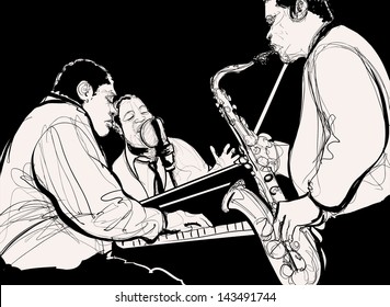 Vector illustration of a Jazz band