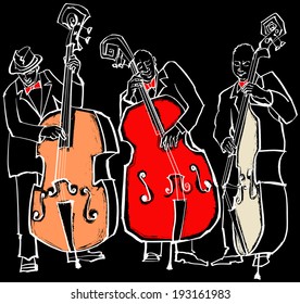 Ilustración vectorial de una banda de Jazz