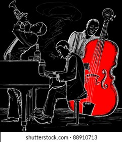 Vector illustration of a Jazz band