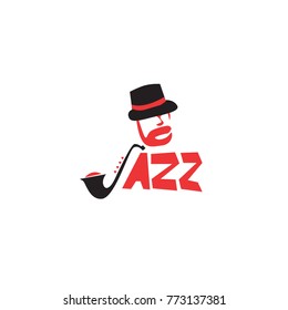 Vector illustration jazz music logo